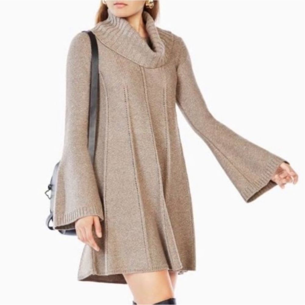 BCBGMaxAzria Tan Knit Dress